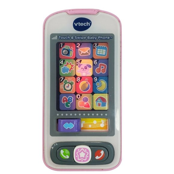 Vtech touch and swipe baby toddler interactive pink phone Works Well - Picture 2 of 2